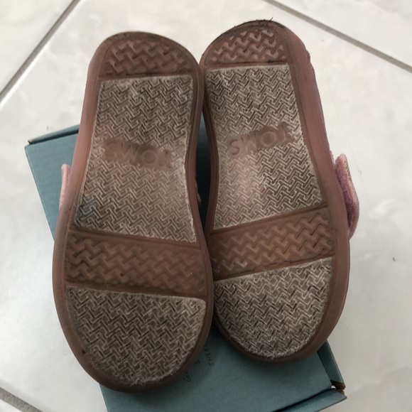 Toms Classic Ballet Pink Glitter - Picture 7 of 7